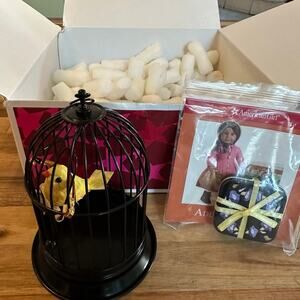 Vintage American Girl Doll Addy Songbird Sweets Bird Cage Candy Dear Letter Tin